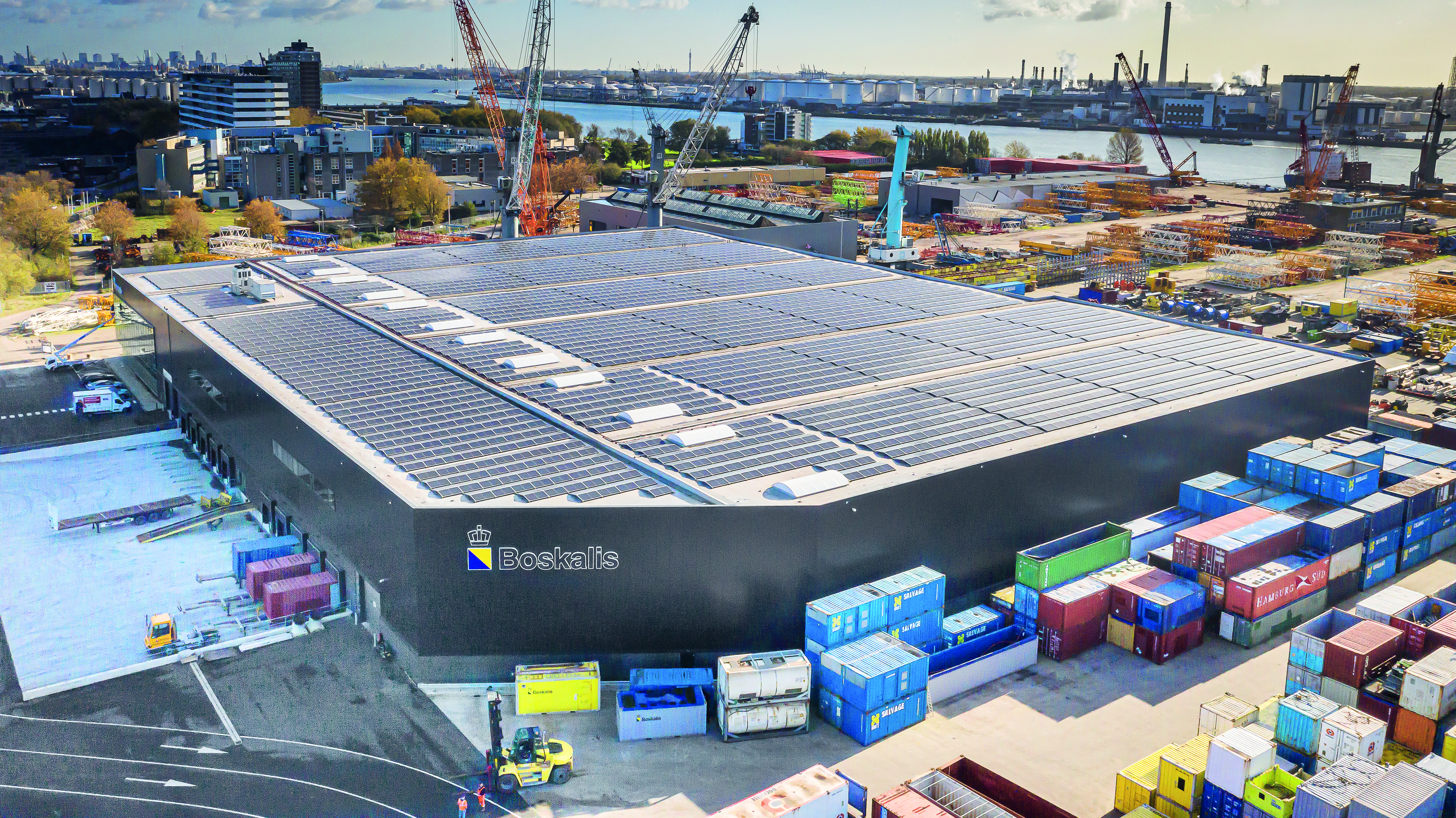Climate Change Mitigation Solar Panals Warehouse Vlaardingen